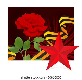 Congratulations to 9 May background. Vector illustrartion