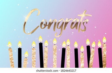 Congratulations abstract design template background. Vector illustration EPS10