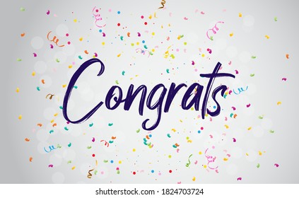 Congratulations abstract design template background. Vector illustration EPS10