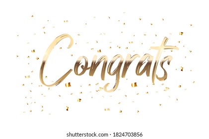 Congratulations abstract design template background. Vector illustration EPS10