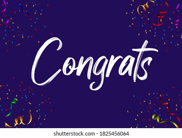 Congratulations abstract design template background. Vector illustration EPS10