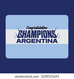 Congratulations Argentina with the Argentina national flag color concept background vector design.