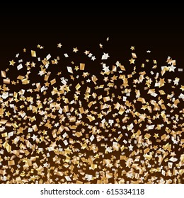 Congratulations background with confetti isolated on a transparent backdrop