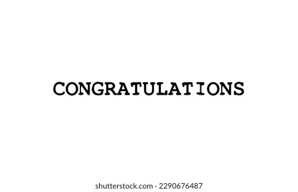 congratulations, background with the inscription congratulations, illustration with calligraphic inscription. Vector element for design