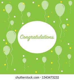 congratulations background with many balloons banner for greetings