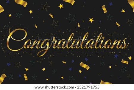 Congratulations background with sparkles and stars