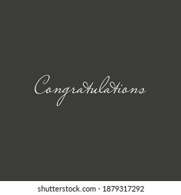 Congratulations. Background with text. Vector
