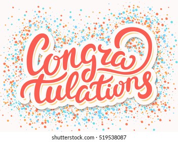 Congratulations banner.