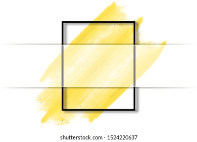 Congratulations banner with brush stroke on white background and space for your copy. Template for Anniversary, birthday, party, invitation, wedding, poster, wallpaper. Vector illustration.