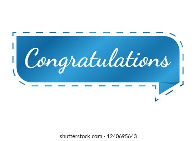 Congratulations Banner. Template Design. Vector Illustration