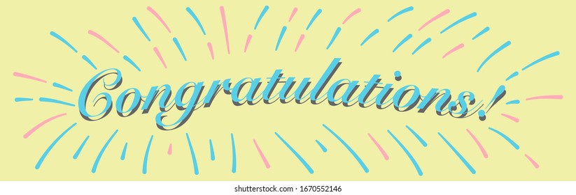 Congratulations banner vector design background