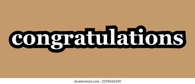 congratulations banner in vector format.