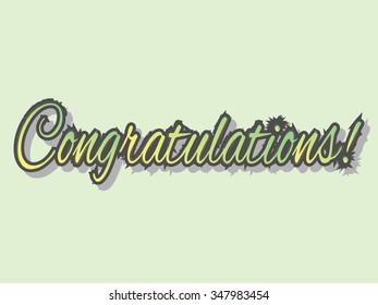 congratulations banner, vector illustration