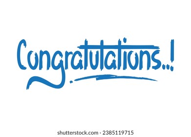 congratulations beautiful calligraphy text design