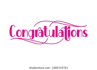 congratulations beautiful calligraphy text design