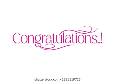 congratulations beautiful calligraphy text design