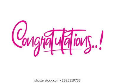 congratulations beautiful calligraphy text design