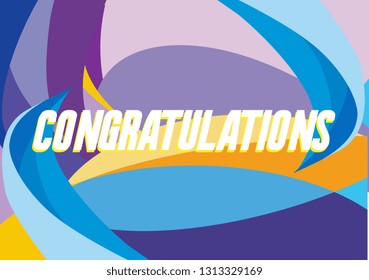 congratulations, beautiful greeting card background, poster or banner with twister theme. design vector illustration