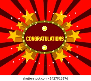 congratulations, beautiful greeting card background, poster or banner for summer party event