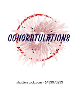 congratulations, beautiful greeting card background or banner with flower theme. design illustration