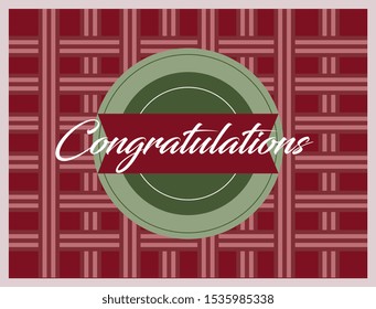 congratulations, beautiful greeting card background or banner with vintagel theme. design illustration