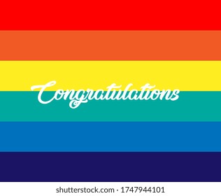 congratulations in gay pride colors images