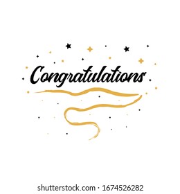 Congratulations Beautiful Greeting Card Poster Vector