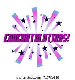 congratulations, Beautiful greeting card poster with calligraphy text