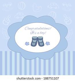 Congratulations, it's a boy greeting card.