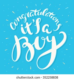 Congratulations, It's A Boy. Greeting Card.