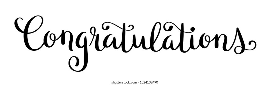 CONGRATULATIONS brush calligraphy banner