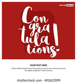 Congratulations Brush Lettering Design Template 