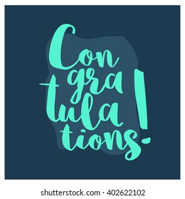 Congratulations Brush Lettering Design Template 
