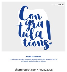 Congratulations Brush Lettering Design Template 