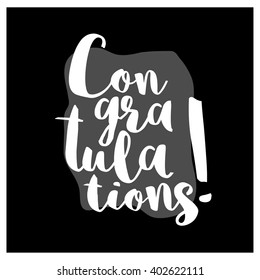 Congratulations Brush Lettering Design Template 