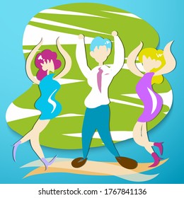 The congratulations of business content vector image.