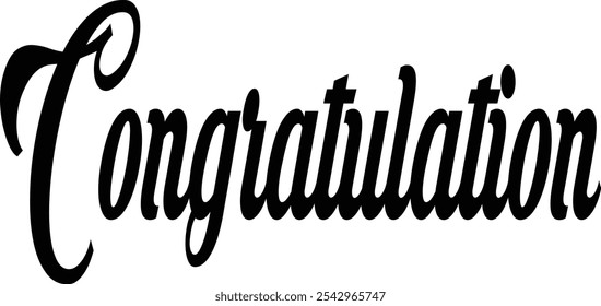 Congratulations calligraphy. Calligraphic banner. Hand lettering, Congratulating vector banner design for graduation party eps 10.
