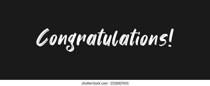 Congratulations calligraphy. Hand written text. Congrats Lettering. Calligraphic vector banner.
