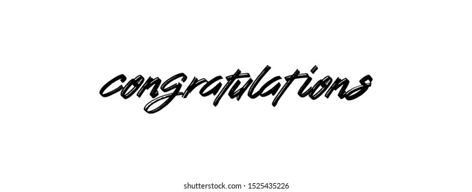 Congratulations calligraphy. Hand written text. Congrats Lettering. Calligraphic vector banner.