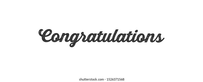 Congratulations calligraphy. Hand written text. Congrats Lettering. Calligraphic vector banner.