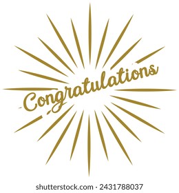 Congratulations calligraphy. Hand written text. Lettering. Calligraphic banner. Congratulations 