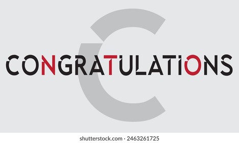 Congratulations calligraphy. Hand written text. Lettering. Calligraphic banner.