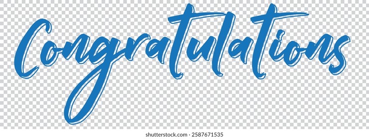 Congratulations calligraphy. Hand written text. Lettering. Calligraphic banner.  1176