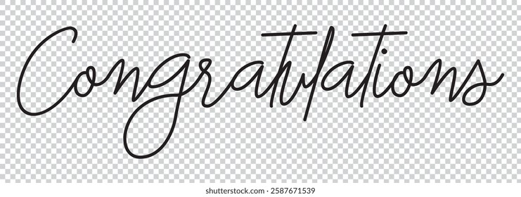 Congratulations calligraphy. Hand written text. Lettering. Calligraphic banner.  1176