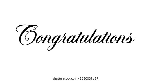 Congratulations calligraphy. Congratulations vector banner design for graduation party. Vector illustration.