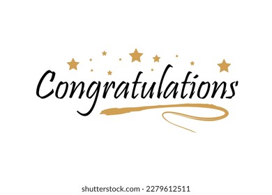 Congratulations card. Beautiful greeting calligraphy. Beautiful greeting invitation design. Handwritten modern brush lettering isolated vector
