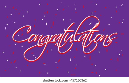 Congratulations card for blogger and social media posts. vector illustration