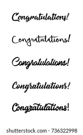 Congratulations card. Calligraphy handwritten lettering phrase.