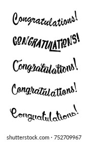 Congratulations card. Calligraphy handwritten lettering phrase for your design.