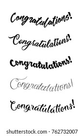 Congratulations card. Calligraphy handwritten lettering phrase for your design.